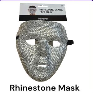 NWT Sparkling Silver Rhinestone Mask